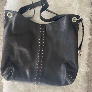 Michael Kors Black leather tote bag